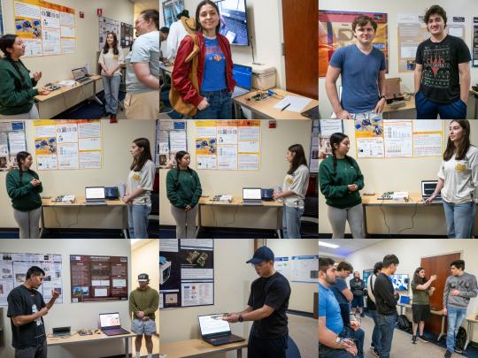 A collage of EE 310 students presenting their projects in Spring 2026, picture 2