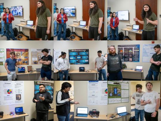 A collage of EE 310 students presenting their projects in Spring 2026, picture 3