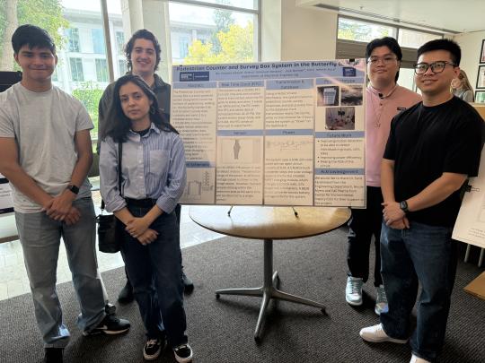 Picture of students, from left to right, in the back, Jack Bohner and Vinci Jahniel Aure and in front, Emanuel Barajas, Heybee Esquer Cheno and Duy Pham