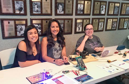 Picture of the students from the Society of Women Engineers (SWE) club participated in the 2017 Expanding Your Horizons Conference at Santa Rosa Junior College