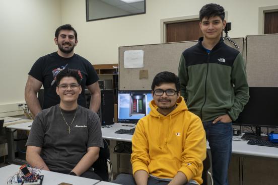 Pictured, left to right, standing, Antonio Kassis and Emanuel Barajas, seated, Andres Duenas and Samuel Guzman