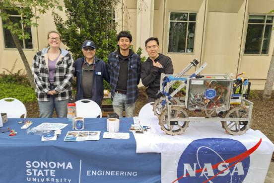 Pictured from left to right: Autumn Gahagan, Shahram Marivani, Gilberto Cornejo and Ryan Chan