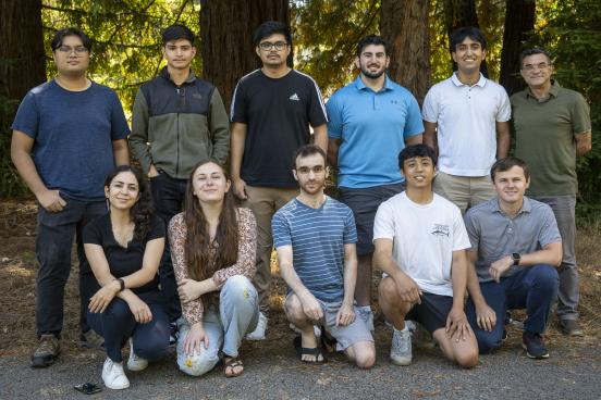 Pictured are Dr. Farid Farahmand and Dr. Roya Salek along with the students participating in the Summer Research Program