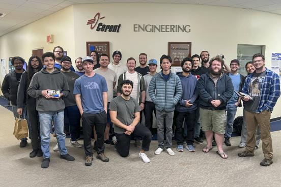 Picture of students in EE 310 who presented their projects