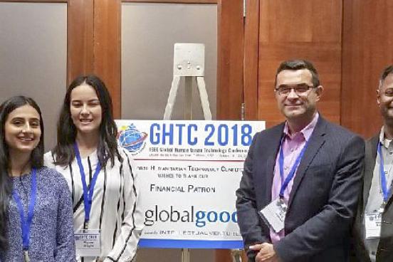From left to right: Logan Lawrance, McKenzie Maher, Priyanka Khera, Alyssa Wright, Dr. Farid Farahmand, Shivakumar Mathapathi and Muhammad Khan