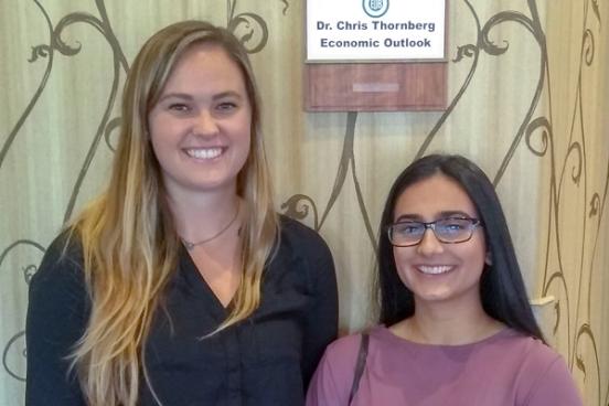 McKenzie Maher on the left and Priyanka Khera on the right