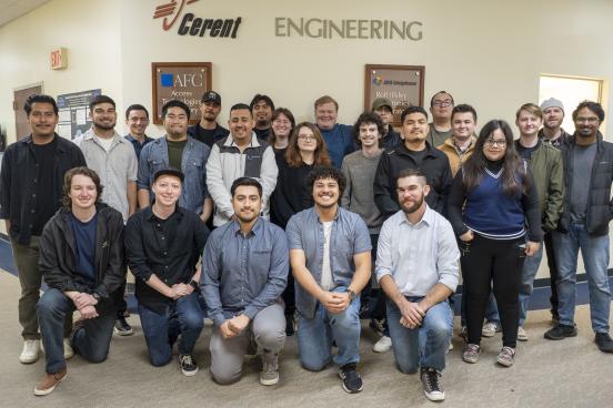 Group picture of students presenting their capstone projects