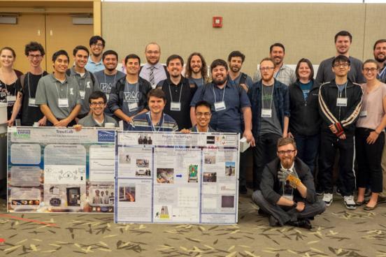 Group Picture of EE Students in the Symposium
