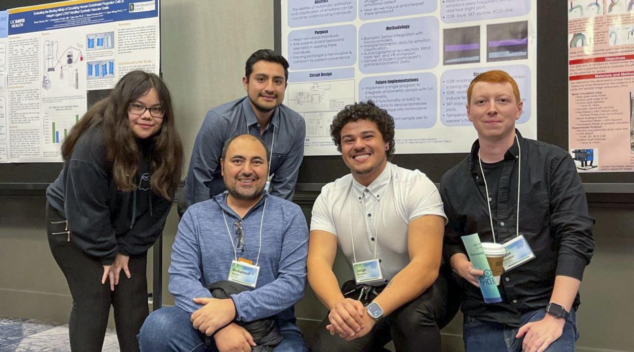 A group of students along with Dr. Mohamed Salem attending 36th Annual CSU Biotechnology Symposium