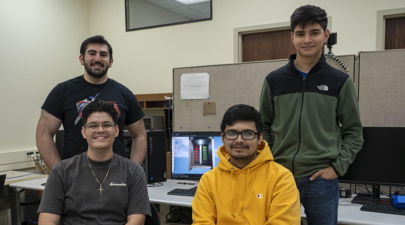Pictured, left to right, standing, Antonio Kassis and Emanuel Barajas, seated, Andres Duenas and Samuel Guzman