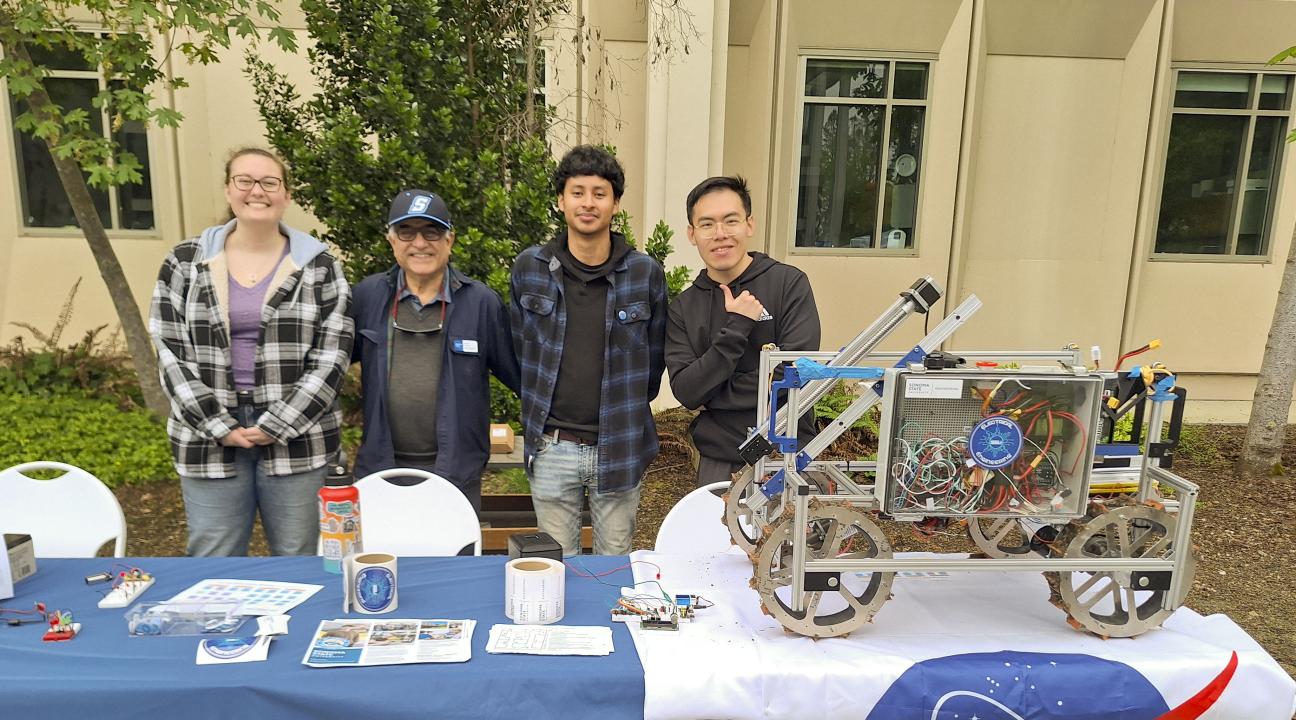 Pictured from left to right: Autumn Gahagan, Shahram Marivani, Gilberto Cornejo and Ryan Chan