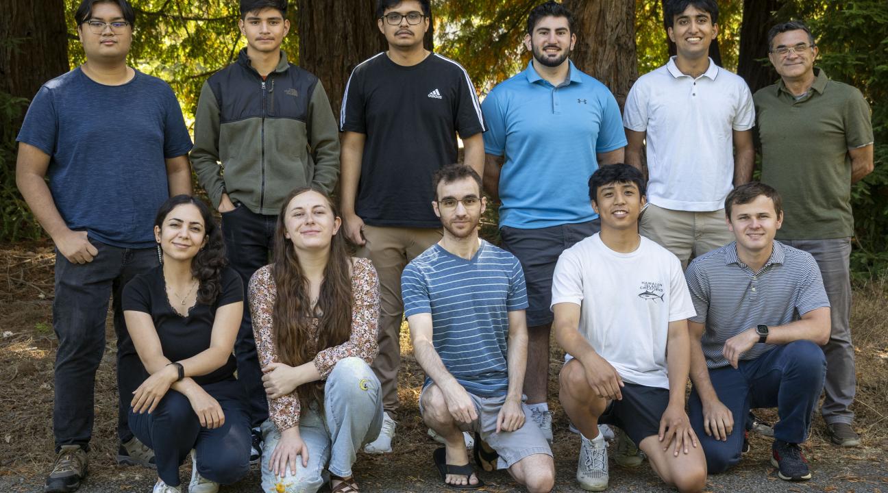 Pictured are Dr. Farid Farahmand and Dr. Roya Salek along with the students participating in the Summer Research Program