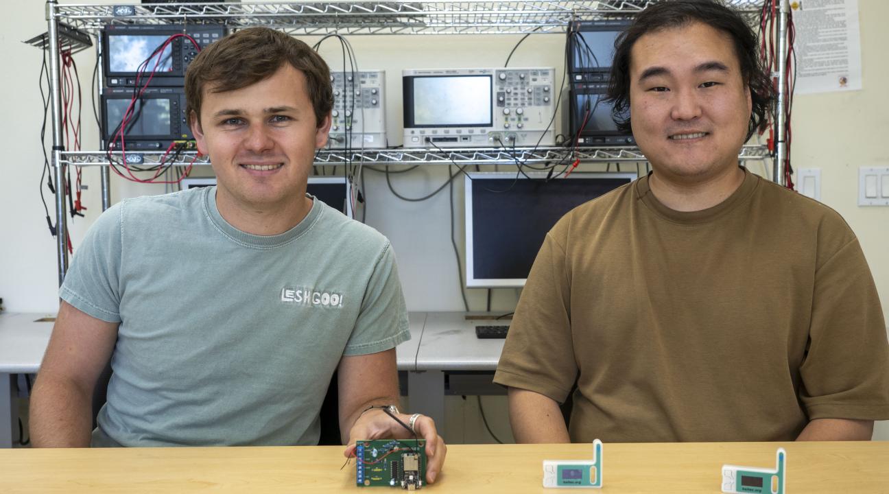 Picture of the two students invloved in the project