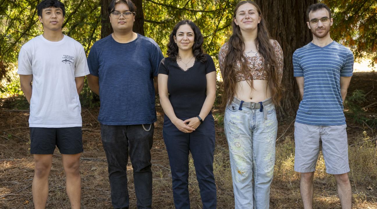 A picture of Dr. Salek Shahrezaie with her students