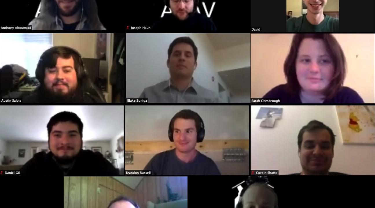 Top to bottom, left to right: Anthony Aboumrad, Joseph Haun, David Story, Austin Salois, Blake Zuniga, Sarah Chesbrough, Daniel Gil, Brandon Russel, Corbin Shatto, Logan Lawerence and Alexander McGinnis