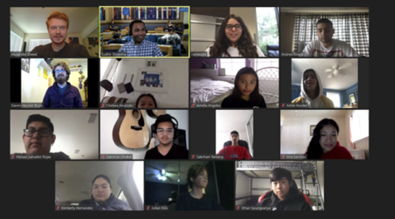 Students, their mentors and faculty pictured
