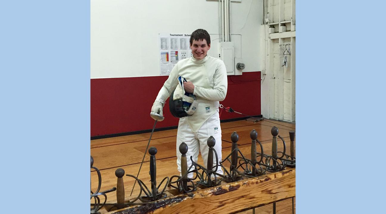 Gabriel in Fencing Gear