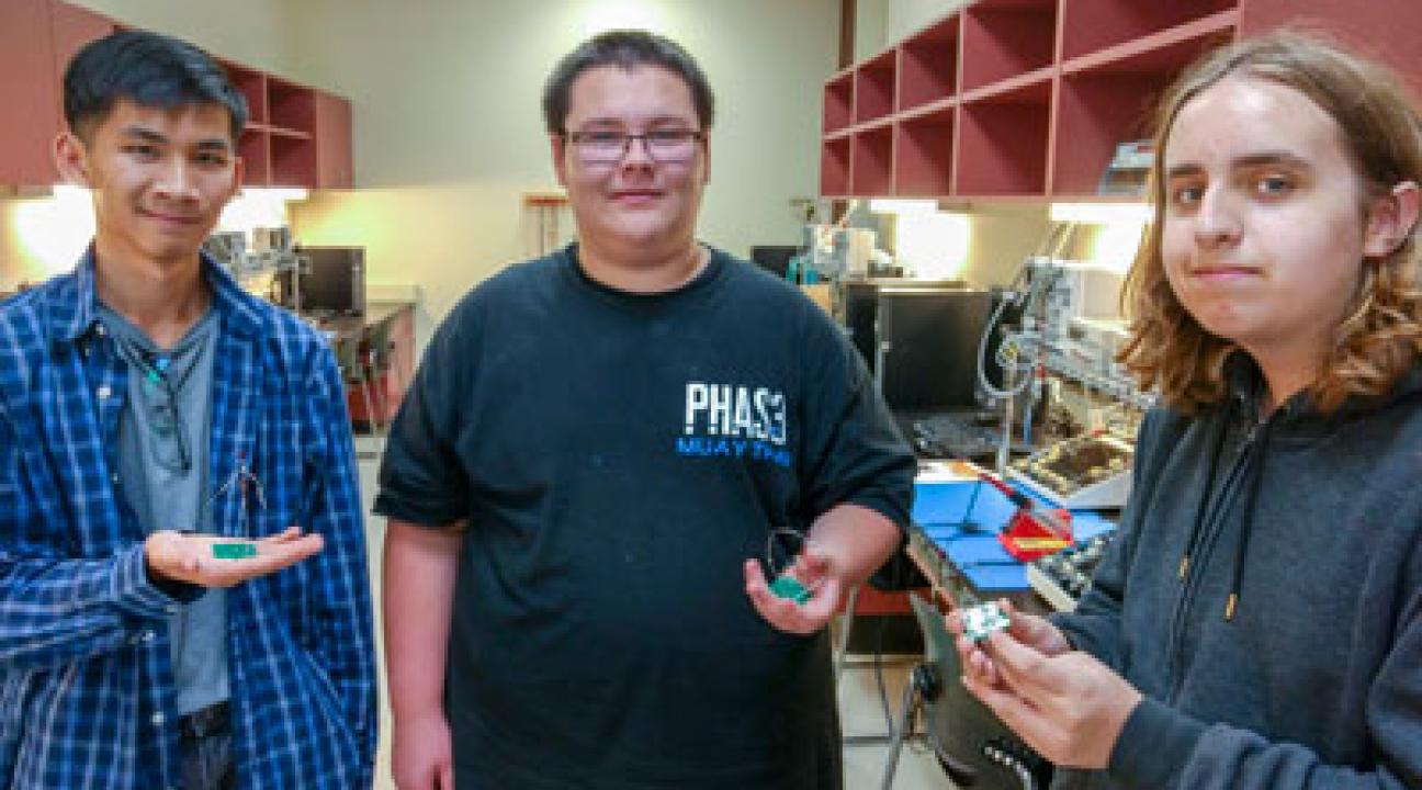 From left to right: Tom Le, Tristan Smith and Gabe Jarvis