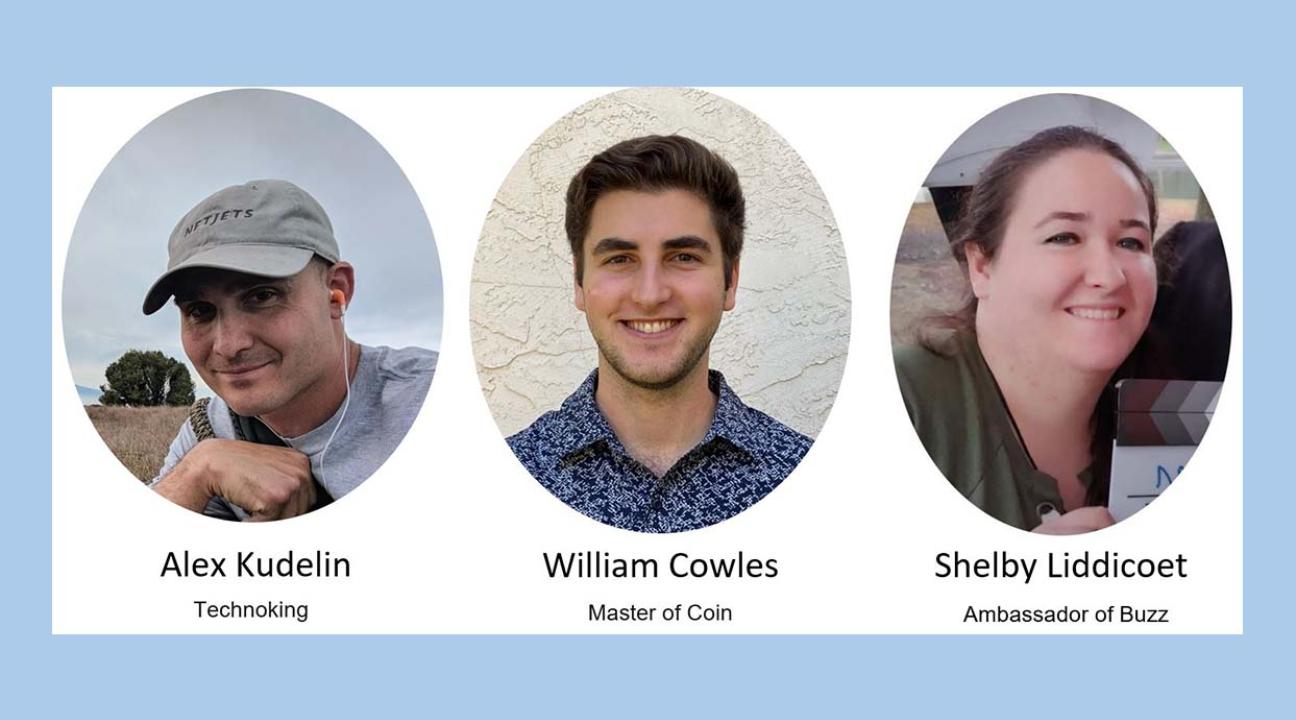 From left to right: Alex Kudelin, William Cowles, & Shelby Liddicoet
