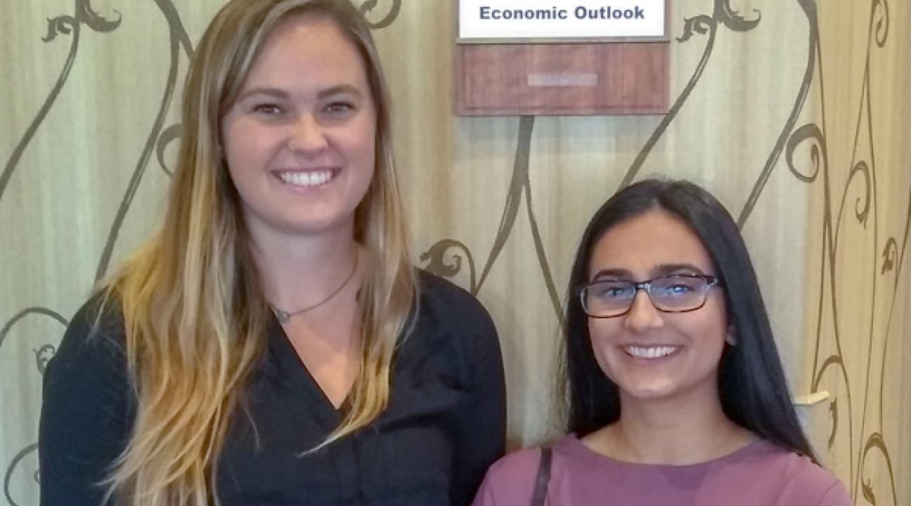 McKenzie Maher on the left and Priyanka Khera on the right