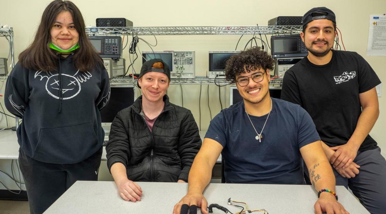 From left to right: Flor Luna, Gabe Esquibel, Jorge Romero and Oscar Avendano