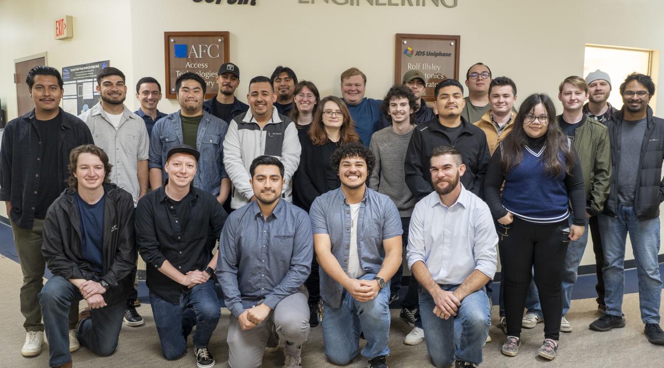 Group picture of students presenting their capstone projects