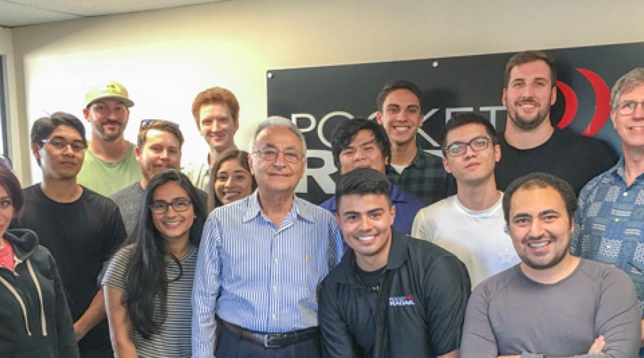 From left to right: Olivia Piazza, Jireh Alberto, Ian Furniss, Carter O'Neal Priyanka Khera, Craig McGovern, Taylor Plorin, Dr. Ali Kujoory, Mr. Michael Vargas, Edwin Tran, Brandon Barron, Hao Wu, Kenneth Kleinsmith, Dr. Mohamed Salem and Mr. Chris Stewar