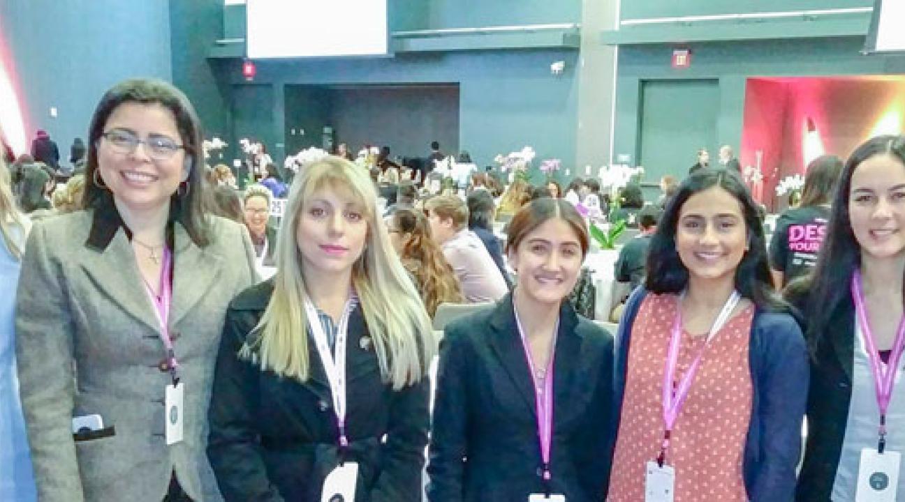 From left to right: Marguerite Williams, Grace Montenegro, Samantha Estock, Jadalynne Salyer, Priya Khera, Alyssa Wright and Dr. Sara Kassis