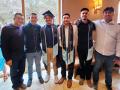 Picture of EE graduates participating in La Raza Graduation