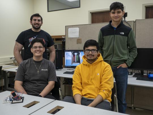 Pictured, left to right, standing, Antonio Kassis and Emanuel Barajas, seated, Andres Duenas and Samuel Guzman