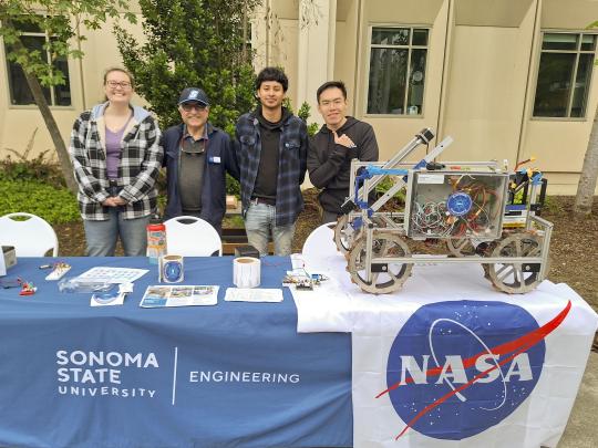 Pictured from left to right: Autumn Gahagan, Shahram Marivani, Gilberto Cornejo and Ryan Chan