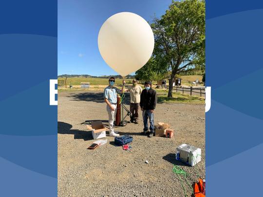 Getting ready to launch, From left to right: Nathan Candler, Ryan Grumich and Andres Rivera