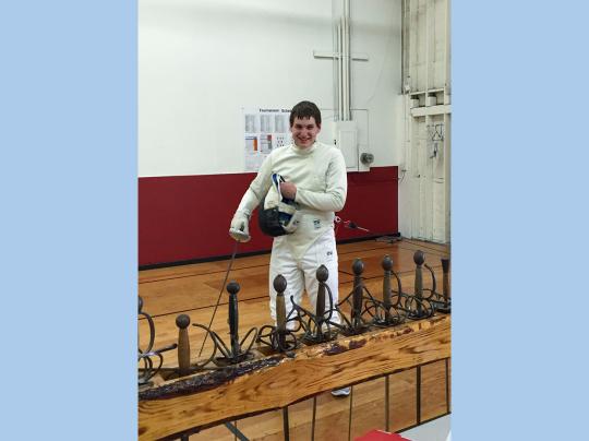 Gabriel in Fencing Gear