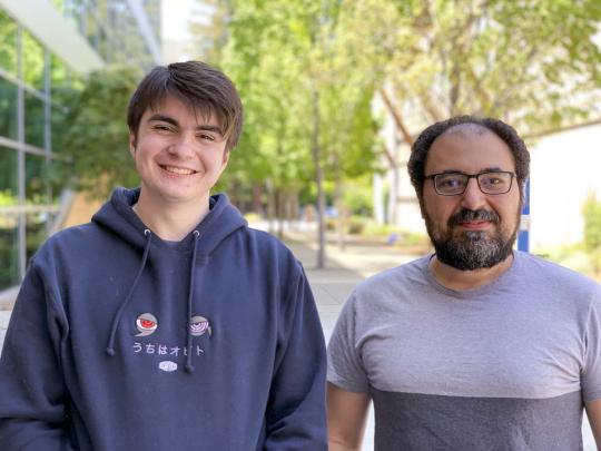 Andrew Wolfe on the left and Dr. Mohamed Salem on the right