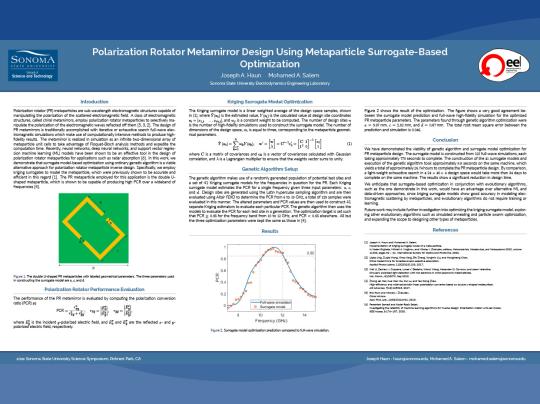 Polarization Rotator Metamirror Design Using Metaparticle Surrogate-Based Optimization Poster