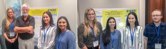 Left picture, from left to right: McKenzie Maher, Rob Rowlands, Alyssa Wright, Priyanka Khera and the picture on the right, from left to right: McKenzie Maher, Priyanka Khera, Alyssa Wright and Logan Lawrence