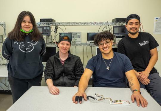 From left to right: Flor Luna, Gabe Esquibel, Jorge Romero and Oscar Avendano