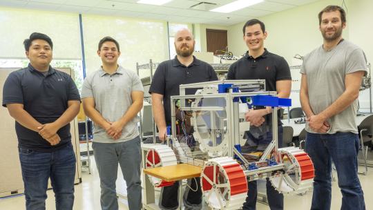 From left to right: Jesus Perez Quintero, Forest Yllescas, Bryce Jensen, Jason Knight-Han and Walter Foster