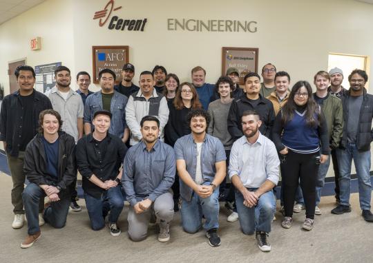 Group picture of students presenting their capstone projects