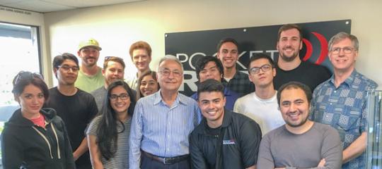 From left to right: Olivia Piazza, Jireh Alberto, Ian Furniss, Carter O'Neal Priyanka Khera, Craig McGovern, Taylor Plorin, Dr. Ali Kujoory, Mr. Michael Vargas, Edwin Tran, Brandon Barron, Hao Wu, Kenneth Kleinsmith, Dr. Mohamed Salem and Mr. Chris Stewar